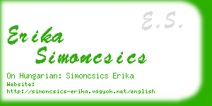 erika simoncsics business card